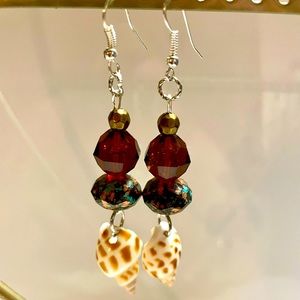 Seashell Crystal Earring’s⭐️
